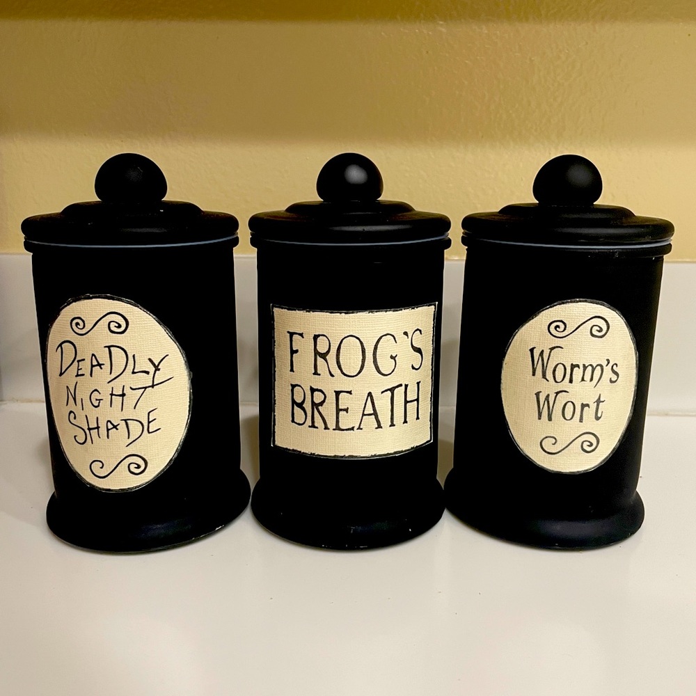 One of a kind Sally potion jars